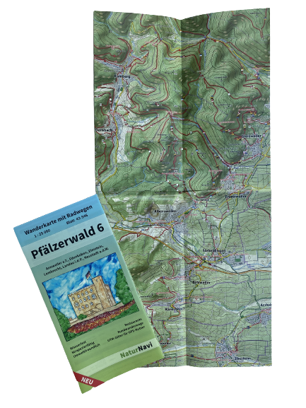 Pfälzerwald 6: Wanderkarte mit Radwegen // Trekking-Plätze 4, 5, 6 ,7